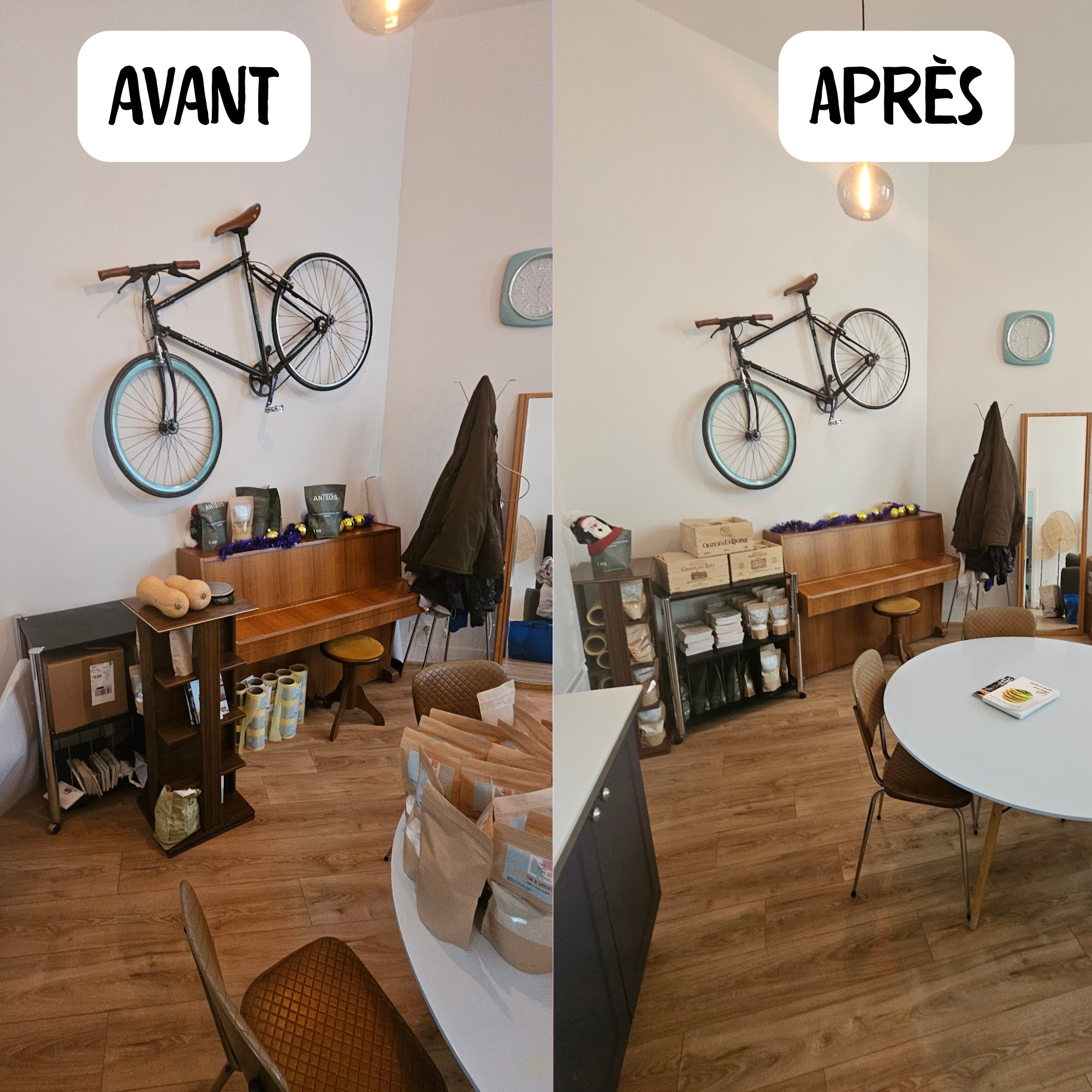 Avant Apres rangement charge mentale maison MEL Lille désordre charge mentale bien-être Métropole Lilloise