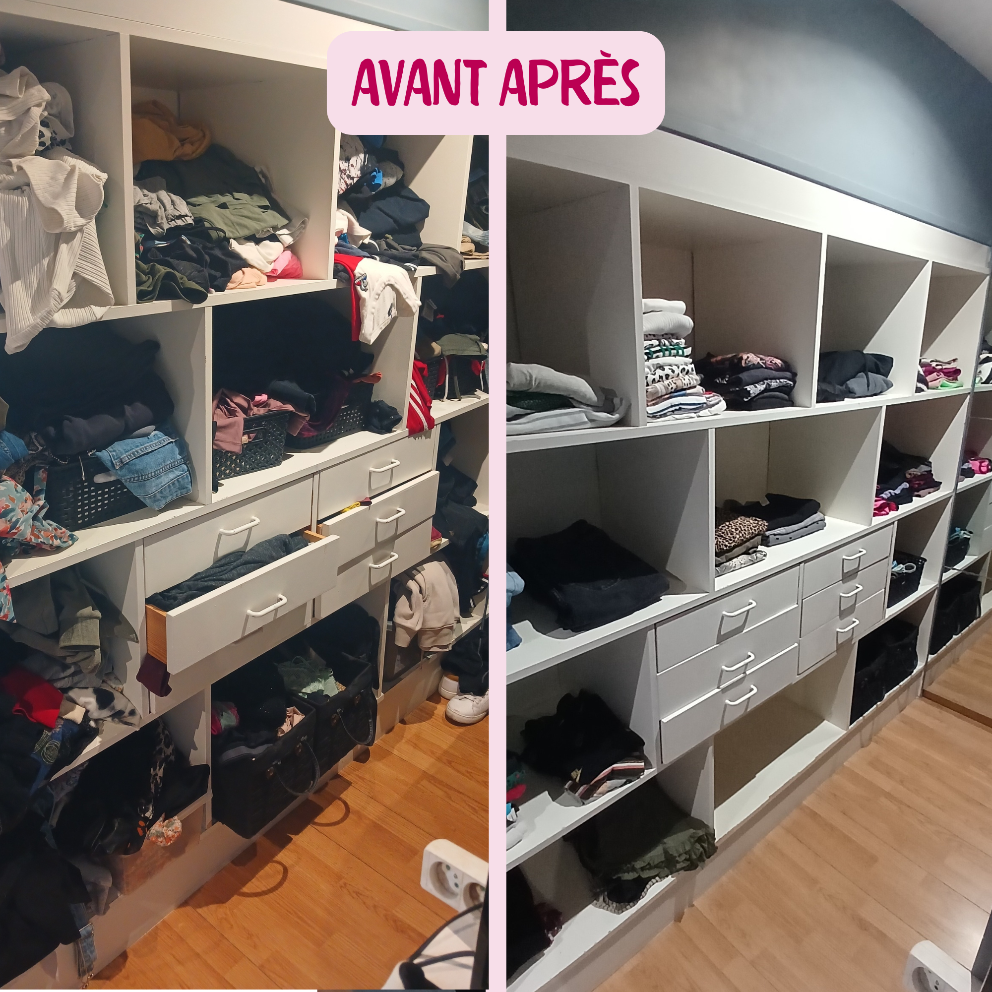 Rangement dressing Power Rangeuse Lille désordre charge mentale bien-être Dressing Maison Lille Power Rangeuse